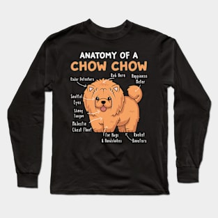 Anatomy Of A Chow Chow Dog Long Sleeve T-Shirt